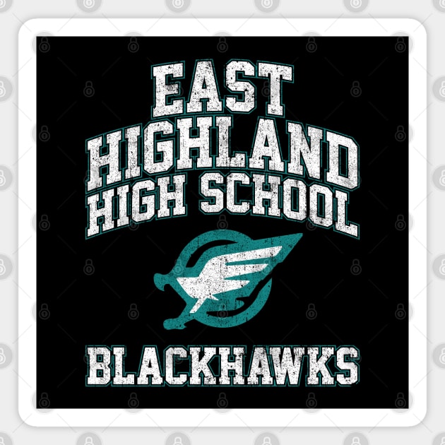 East Highland High School Blackhawks Magnet by huckblade